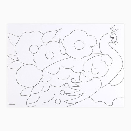 Painting with the wool "Pavlin in flowers" A4-3