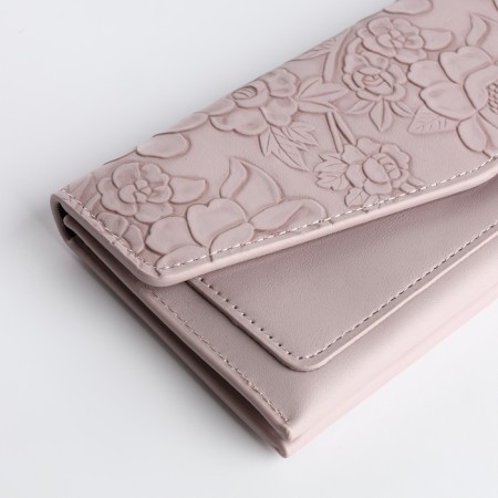 Women's wallet on the button, lilac color-2