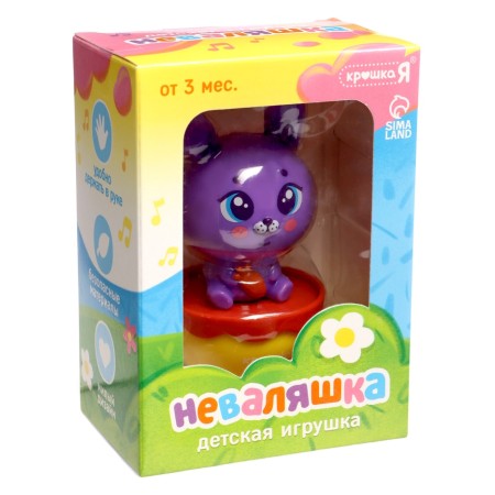 Неваляшка детская «Зайчик», фиолетовый-3