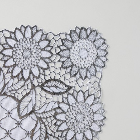 Openland napkin for the table "Bouquet", 84 × 40 cm, PVC, color silver-2