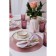 Ceramic ring for napkins "Flower", 5.5 × 4.5 × 6.5 cm, pink color
