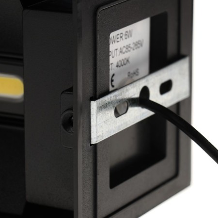 Facade lamp "Cube", FSD-062, 6 W, 4000K, Regulation. Ray, IP65, 220 V, plastic, black 100842-11