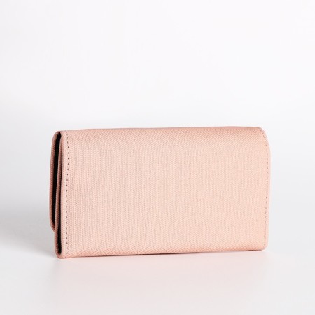 Women's wallet on the button, powder color-1