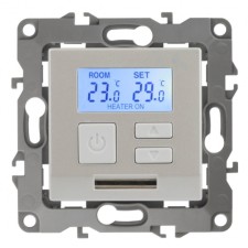 Universal thermoregulator 230V-IMAX16A, IP20, ERA12, mother of pearl