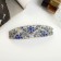 Hair hairpin "Sarah" violets, 8.5 cm