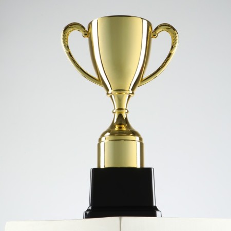 Cup 053A, award figure, gold, plastic stand, 23 × 14 × 8.5 cm.-1
