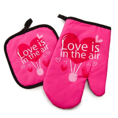 Kitchen set (2 items) Ethel Lovelife Love, a severity 17x17 cm, mitten 26x16 cm, 100% p/e-2