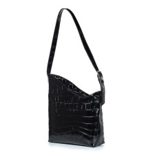 Female bag, fantle leather, 270x310x100 cm, black