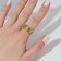 Ring "Valhalla" with runes, white color in gold, 17 size