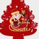 Decorative decoration (suspension) "New Year Christmas tree with Santa Claus" 40.5x25.5 cm