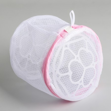 A bag for washing linen with a DOLAND disk, 15 × 15 × 13 cm, two -layer, large mesh, disk mix-3