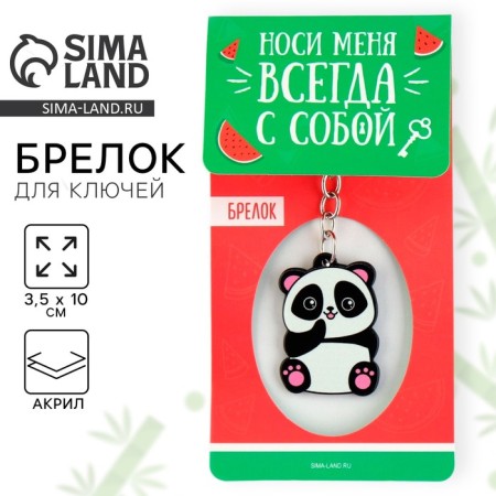 Acrylic keychain "Panda", 3.5 x 10 cm