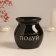 Aroma lamp ceramics "Thin art by*uy" black 7.2x7.2x7.8 cm