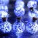Garland “thread” 1.6 m with nozzles “balls with silver confetti”, IP20, silver thread, 15 LED, white glow, AAX2