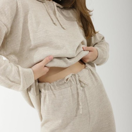 Knitted suit SL, with a hood, 50-52, beige-3