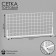 Coil-west grid 70 × 20.5 × 35 cm, white color (powder coating)