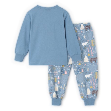 Pajamas for a boy, indigo color, height 122 cm-5