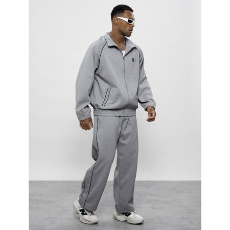 Male tracksuit, size 56, gray color-21