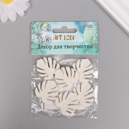 Decor for creativity Polystone "Liszt Monsters" White set 6 pcs 2.8x3 cm-3