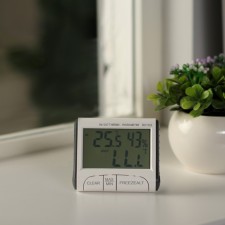 Thermometer Luazon LTR-15, electronic, 2 temperature sensors, humidity sensor, white
