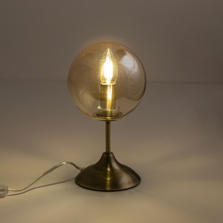 Table decorative lamp Citilux "Tommy" CL102813 15x15x28 cm, 1x40W, E14, brown color-4