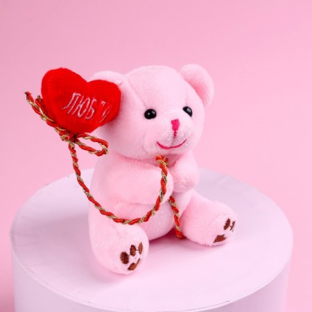 Set "Dream", soft toy in a mug, bear, color mix-4