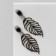 Clips "feathers" solo, black color in black silver