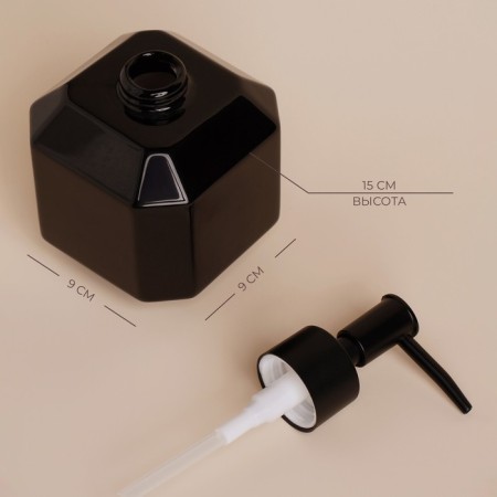 Doserator for liquid soap of the share of Artemis, 380 ml, black color-1