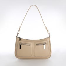 Female bag Textura, small size, beige color