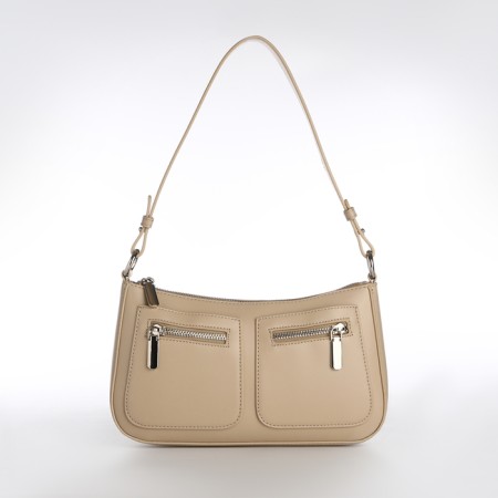 Female bag Textura, small size, beige color