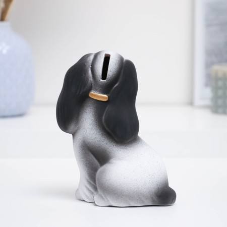Poodle "Poodle" black and white, 12x7x15cm-2