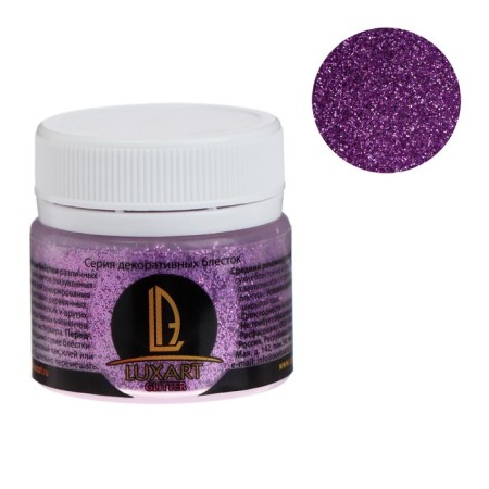 Decorative sparkles Luxart luxglitter (dry), 20 ml, size 0.2 mm, purple