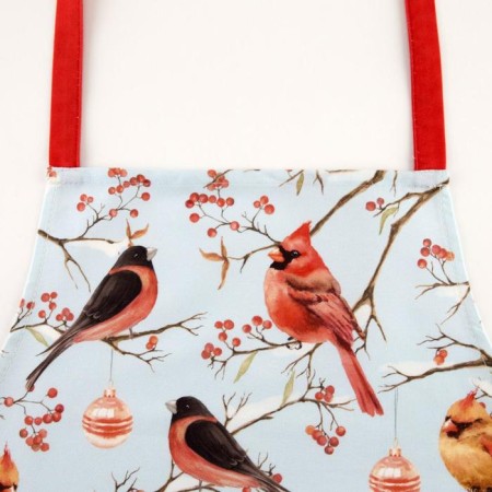 Apron "Ethel" Winter Birds 60x70cm, 100% cotton, sarzha 190 g/m2-1