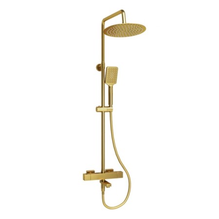 The shower system wasserkraft a199.259.201.bg Thermo, tropical shower, thermostat, gold