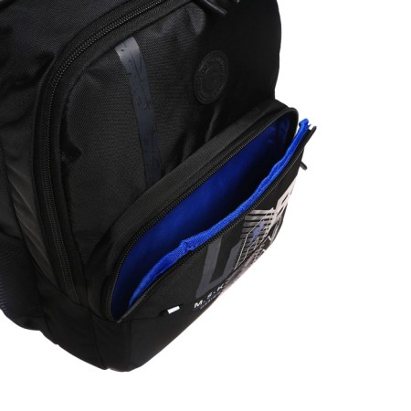 Youth backpack 45 x 32 x 23 cm, Grizzly, ergonomic back, black/blue-9