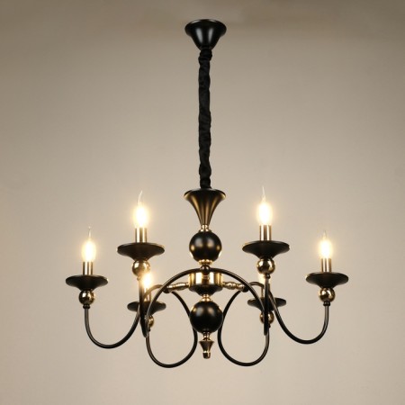 Milano chandelier 6he14 40W black and gold 68x68x79 cm-1