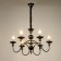 Milano chandelier 6he14 40W black and gold 68x68x79 cm