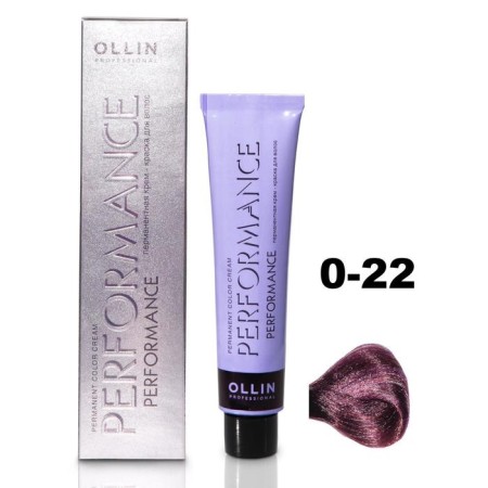 OLLIN PROFESSIONAL PERFORMANCE hair cream, tone 0/22 violet, 60 ml