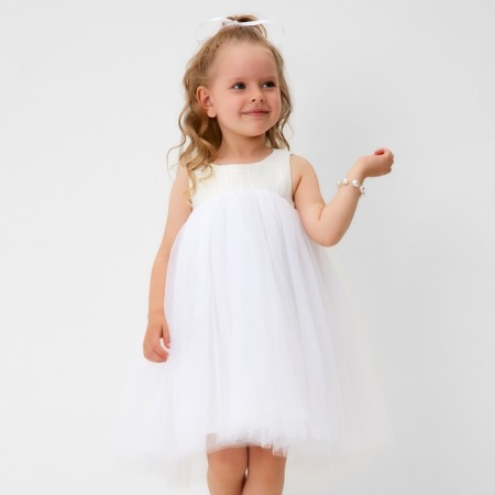Платье для девочки MINAKU: PartyDress цвет белый, рост 104-8