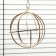 The hay feeder is a metal sphere, 8 x 8 x 15 cm
