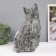 The piggy bank "Cat is gray" height 31.5 cm, width 16 cm, length 24 cm.