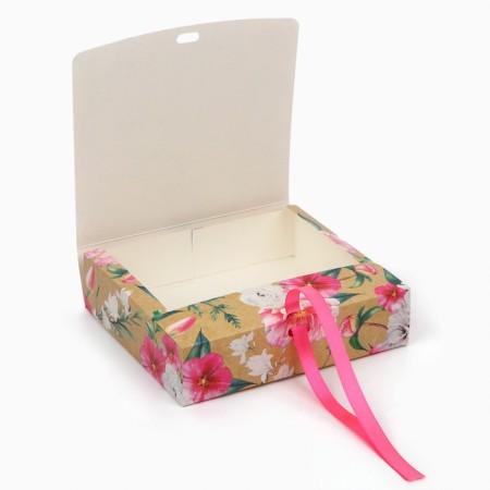 Gift box, packaging, "flowering happiness", 20 x 18 x 5 cm-3