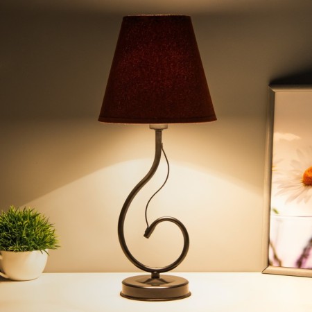 Lamp table Marcel 1x15W E14 18x18x42cm black/Chocolate Risalux chocolate-1