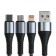 Cable 3 in 1, microUSB/type -C/Lightning - USB, 3 A, 1.25 meters, gray
