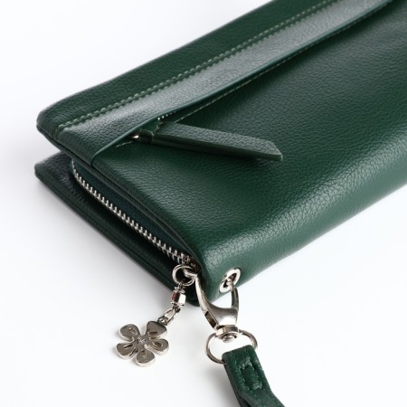 Women's wallet with lightning, green color-2