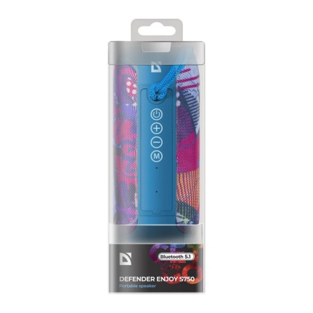 Portable column Defender Enjoy S750, 10W, 1200 mAh, BT, FM, USB, Microsd, AUX, graffiti 1024011-5
