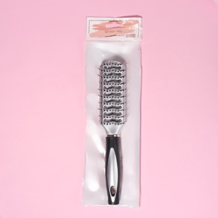 The comb is massage, ventilated, 5 × 23 cm, silver/black color-4