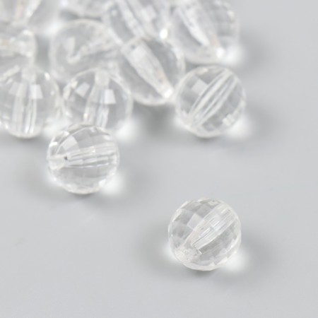 Beads for creativity plastic "Balls with faces - crystal" D = 1.3 set 20 g