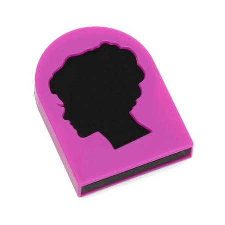 Close for hair with a clamp, purple