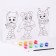 Picture for coloring by numbers "Heroes"